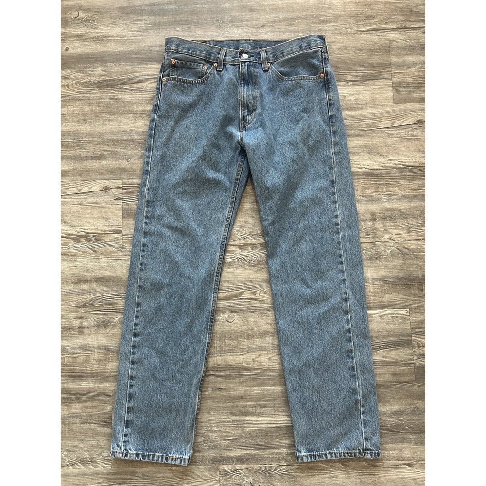 Levi's Men's 505 Straight Regular Fit Medium Wash Blue Jeans Size 34x34